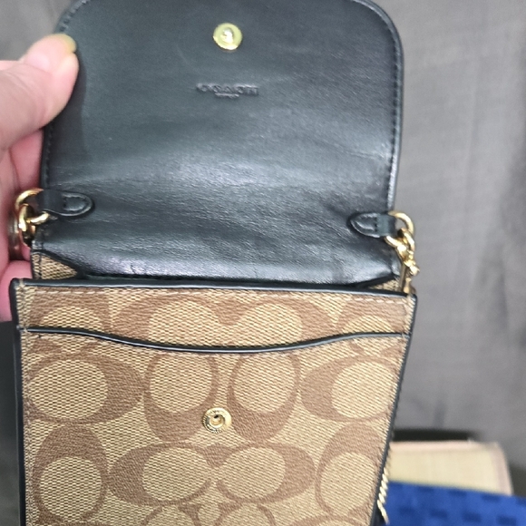 SALE Coach Black and Tan Crossbody Bag - Picture 5 of 11